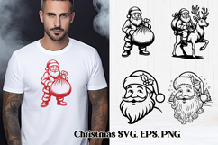 Christmas Santa Claus SVG design | Christmas silhouette Product Image 1