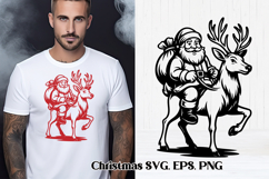 Christmas Santa Claus SVG design | Christmas silhouette Product Image 1