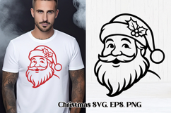 Christmas Santa Claus SVG design | Christmas silhouette Product Image 1
