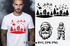 Christmas Santa Claus SVG design | Christmas silhouette Product Image 1