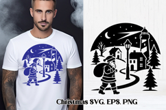 Christmas Santa Claus SVG design | Christmas silhouette Product Image 1