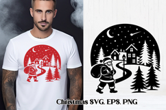 Christmas Santa Claus SVG design | Christmas silhouette Product Image 1