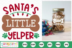 Santa's little yelper Christmas dog SVG Product Image 2