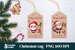 Christmas tags printable | Santa Claus gift tag PNG design Product Image 1