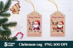 Christmas tags printable | Santa Claus gift tag PNG design Product Image 1