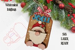 Santa Tag Ornament Laser SVG Product Image 1