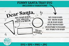 Funny Dear Santa Tray SVG | Pizza and Beer SVG Product Image 2