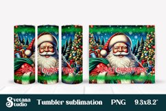 Christmas tumbler wrap | Santa Claus tumbler sublimation Product Image 1