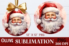 Christmas Santa Sublimation Rounds PNG Product Image 1