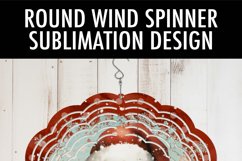 Rustic Santa Wind Spinner Sublimation Design | Round PNG Product Image 5