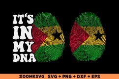 It&#039;s in my DNA Sao Tome and Principe Flag Fingerprint Product Image 1