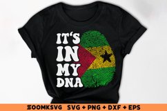It&#039;s in my DNA Sao Tome and Principe Flag Fingerprint Product Image 2