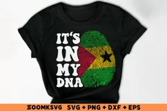 It's in my DNA Sao Tome and Principe Flag Fingerprint Product Image 2