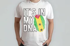 It's in my DNA Sao Tome and Principe Flag Fingerprint PNG Product Image 2