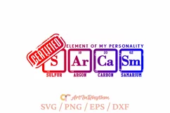 Sarcasm element of my personality svg, Funny Sarcastic svg Product Image 1