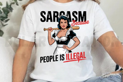 Sarcasm Beating People Is Illegal Sublimation PNG Product Image 4
