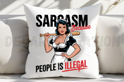 Sarcasm Beating People Is Illegal Sublimation PNG Product Image 3