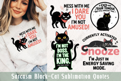 Sarcasm Black Cat Sublimation Quotes Product Image 1