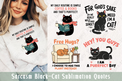 Sarcasm Black Cat Sublimation Quotes Product Image 1