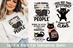 Sarcasm Black Cat Sublimation Quotes Product Image 1