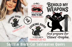 Sarcasm Black Cat Sublimation Quotes Product Image 1