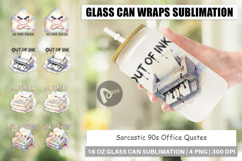 Sarcastic 90s Office Glass Can Product Image 1