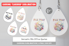 Sarcastic 90s Office Earring Product Image 1