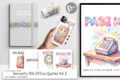 Sarcastic 90s Office Digital Paper Product Image 1