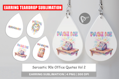 Sarcastic 90s Office Earring Product Image 1