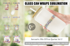Sarcastic 90s Office Glass Can Product Image 1