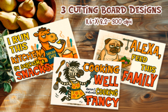 Sarcastic Kitchen Animals | Funny Cutting Board Sublimation Product Image 1