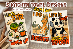 Funny Animal Kitchen Towels | Sarcastic Cooking Sublimation Product Image 1