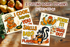 Sarcastic Kitchen Animals | Funny Cutting Board Sublimation Product Image 1