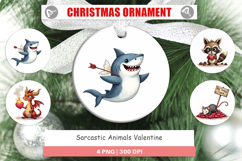 Cynical Critters Valentine Ornament Product Image 1