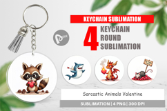 Cynical Critters Valentine Keychain Product Image 1