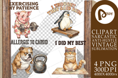Sarcastic Anti Fitness Sublimation Product Image 1