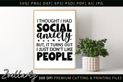 Sarcastic Mental Health SVG Funny Anxiety T-shirt Mug Design Product Image 5