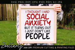 Sarcastic Mental Health SVG Funny Anxiety T-shirt Mug Design Product Image 4