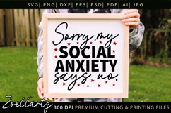 Sarcastic Mental Health SVG Funny Anxiety T-shirt Mug Design Product Image 3