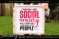 Sarcastic Mental Health SVG Funny Anxiety T-shirt Mug Design Product Image 4