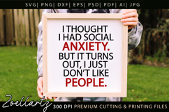 Funny Mental Health SVG Sarcastic Anxiety T-shirt Mug Design Product Image 4