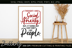 Sarcastic Mental Health SVG Funny Anxiety T-shirt Mug Design Product Image 3