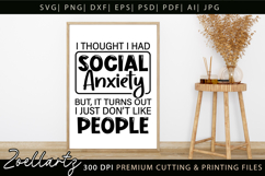 Sarcastic Mental Health SVG Funny Anxiety T-shirt Mug Design Product Image 3