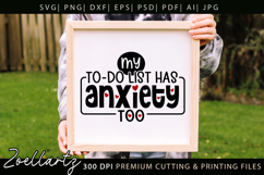 Sarcastic Mental Health SVG Funny Anxiety T-shirt Mug Design Product Image 4