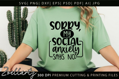 Sarcastic Mental Health SVG Funny Anxiety T-shirt Mug Design Product Image 5