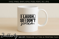 Funny Mental Health SVG Sarcastic Anxiety T-shirt Mug Design Product Image 5