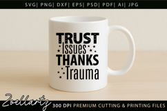 Funny Mental Health SVG Sarcastic Anxiety T-shirt Mug Design Product Image 6