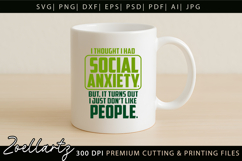 Mental Health Awareness SVG Funny Sarcastic Anxiety T-shirt Product Image 4