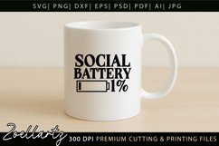Sarcastic Mental Health SVG Funny Anxiety T-shirt Mug Design Product Image 2