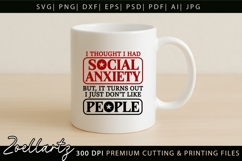 Sarcastic Mental Health SVG Funny Anxiety T-shirt Mug Design Product Image 3